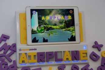 Square Panda playset with the word Airplane spelt out